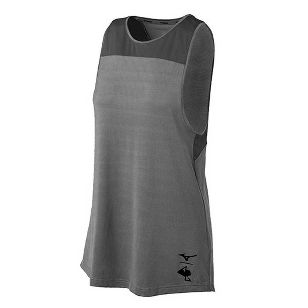 Camiseta De Tirantes Mizuno April Ross Luxe Mujer Negras Baratas FBRS-36127